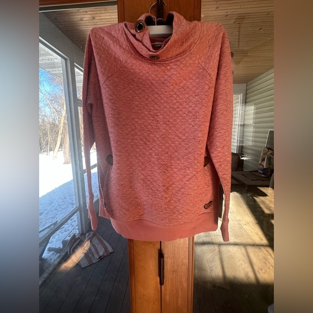 ✨Like new✨ Maurices Textured Pink Cowl Neck Sweater